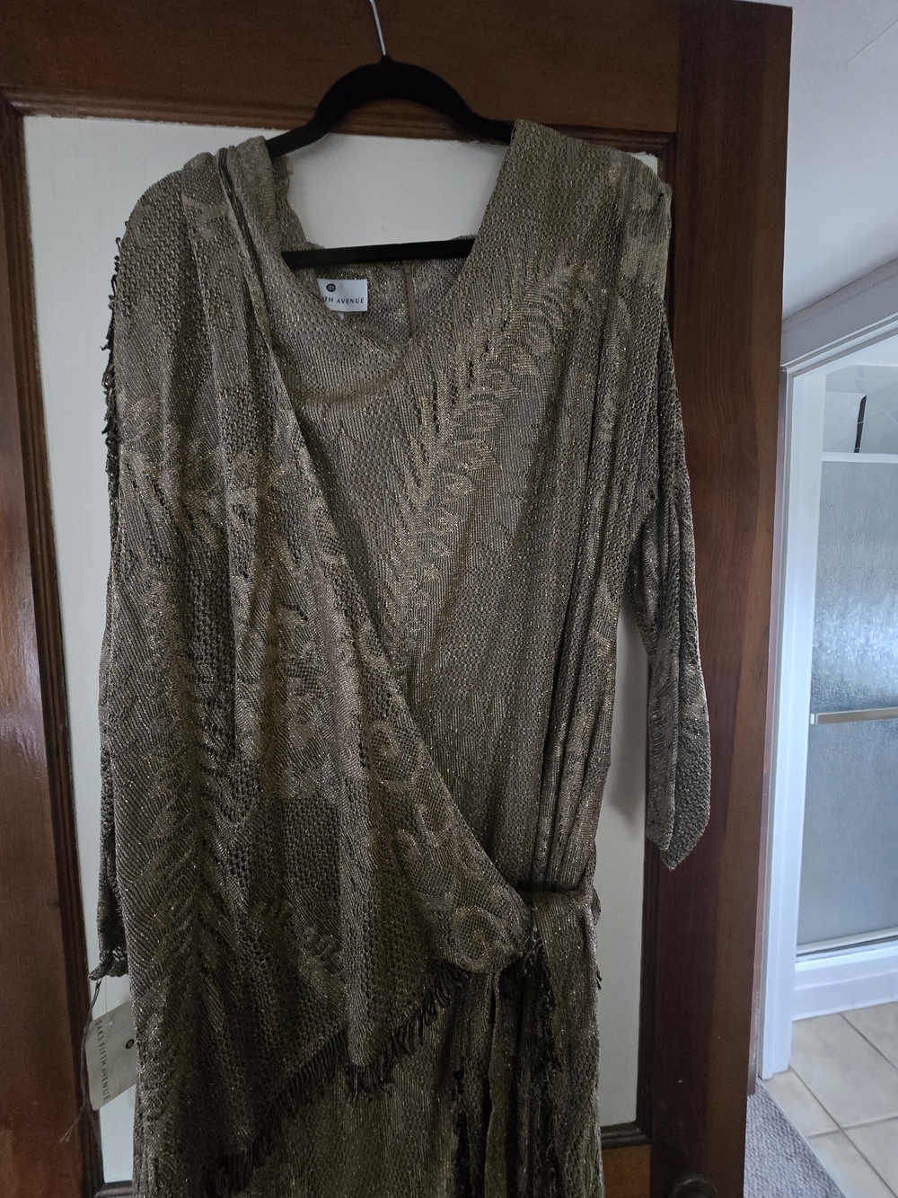 Saks Fifth Avenue Vintage NWT Metallic Gold Dress